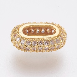 Perline zirconi micro pave  in ottone&nbsp;ZIRC-F083-099G-RS