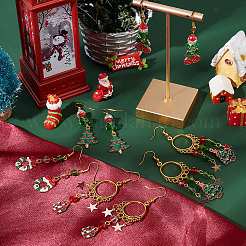 DIY-Sets zum Basteln von Ohrringen mit Weihnachtsmotiven&nbsp;DIY-SC0019-45