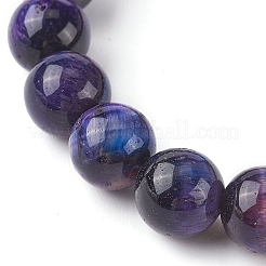 Braccialetto elasticizzato con perline occhio di tigre galassia naturale&nbsp;BJEW-TA00459