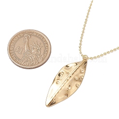 Colliers avec pendentif en forme de feuille en acier inoxydable 304&nbsp;NJEW-JN05153
