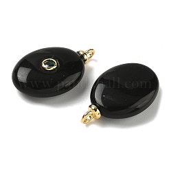 Natürliche schwarze Onyx-Anhänger&nbsp;G-H328-07G-B16