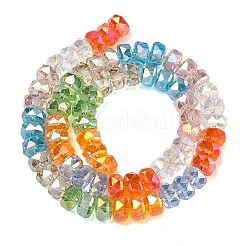 Chapelets de perles en verre transparent électrolytique&nbsp;EGLA-K015-15