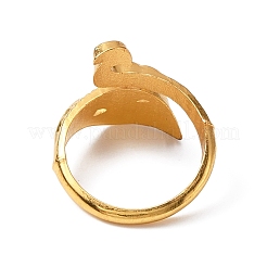 Bague de manchette ouverte paon en alliage de zinc&nbsp;RJEW-WH0003-03A