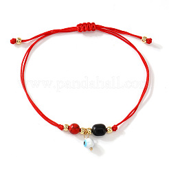Verstellbare Armbänder mit böhmischen Glasanhängern und Nazar-Blick&nbsp;LS-PL4267-1