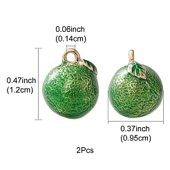 2 Stück Messing-Emaille-Anhänger&nbsp;KK-YW0001-85