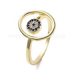 Micro ottone spianare anelli zirconi&nbsp;RJEW-S402-04G