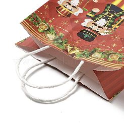 Bolsas de papel kraft con forma de cascanueces navideños&nbsp;ABAG-B006-03E