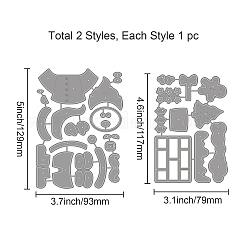 Weihnachtsthema Kohlenstoffstahl Stanzformen Schablonen&nbsp;DIY-WH0309-1201