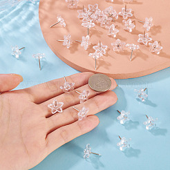 100 punaise en plastique en forme d'étoile&nbsp;AJEW-TA0003-16
