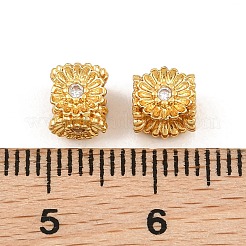 Messing Micro Pave klare Zirkonia Perlen&nbsp;CU-CBA6A75-34G