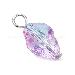 Anhänger aus transparentem Glas mit Sprühfarbe&nbsp;PALLOY-JF03689-02