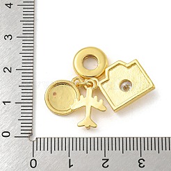 Gestellvergoldete europäische Anhänger aus Messing mit Emaille&nbsp;KK-R153-13G
