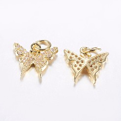 Charms in zirconia cubici microattivi a lunga durata in ottone placcato&nbsp;ZIRC-F069-32G