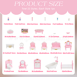 Kit de meubles en plastique pour chambre&nbsp;DIY-PH0022-06