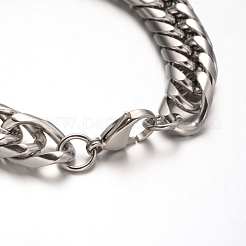 Bracelets à chaîne gourmette en acier inoxydable 304 résistant au ternissement&nbsp;BJEW-M167-04P