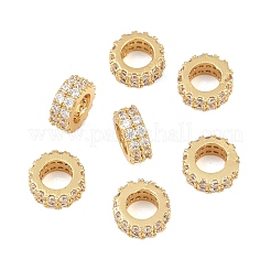 Ottone micro spianare perline europei zirconi&nbsp;ZIRC-D026-07G