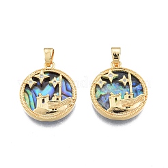 Anhänger aus synthetischer Abalone-Muschel/Paua-Muschel&nbsp;KK-A165-12G