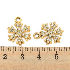 Pendenti di strass di cristallo in lega di placcatura UV natalizia&nbsp;ALRI-C009-11G