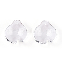 Perles de pétales de verre transparent&nbsp;GLAA-N001-15