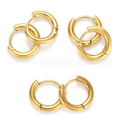 Boucles d'oreilles créoles en acier inoxydable 304 avec placage ionique (IP)&nbsp;EJEW-O087-06G-G