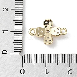 Breloques de connecteur en zircone cubique transparente pavée de laiton&nbsp;KK-G491-44G