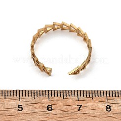 Dreieckiger offener Manschettenring aus 304 Edelstahl für Frauen&nbsp;LS-RJEW-M049-01G-04