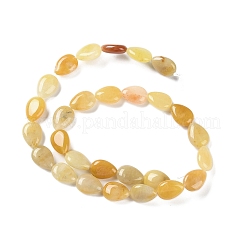 Chapelets de perles en jade topaze naturelle&nbsp;G-K357-A15-01