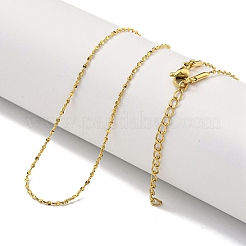 Ionenplattierung (IP) 304 Edelstahl Serpentinenkette Halsketten&nbsp;NJEW-R266-07G