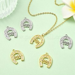 6 Stück 2 Farben Messing Micro Pave Zirkonia Anhänger&nbsp;KK-CJ0003-39
