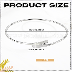 1 pulsera de aleación lisa para mujer.&nbsp;BJEW-LP0004-08P