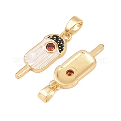 Ottone micro spianare pendenti zirconi&nbsp;KK-C248-10A-G