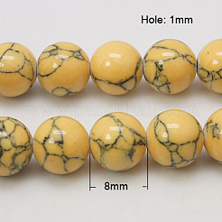Kunsttürkisfarbenen Perlen Stränge&nbsp;TURQ-H038-8mm-XXS13