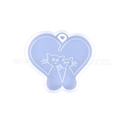 Valentinstag-Katze-DIY-Silikonform für Anhänger&nbsp;PW-WG35006-03