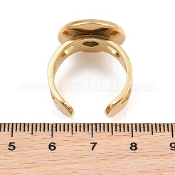Componenti per anello a polsino in acciaio inossidabile 304 a forma di cuore cavo&nbsp;SA-CBA82C8-02E-G