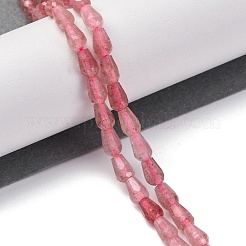 Chapelets de perles aux fraises en quartz naturel&nbsp;G-C080-B01-01A