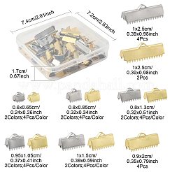 50 Stück 13 Stile 304 Edelstahlband-Crimpenden&nbsp;STAS-FS0002-03