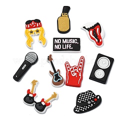 32 Stück 16 Stile Sänger Thema PVC Kunststoff Cabochons&nbsp;FIND-CJ0002-55