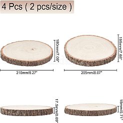 4 Stück 4 Stil Candlenut Holzbrett&nbsp;WOOD-AR0001-16