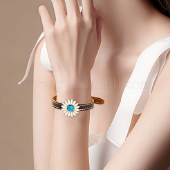 Lederband Kordel Armband & Armreif&nbsp;BJEW-CL0001-44B