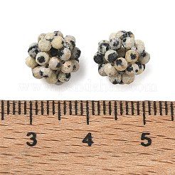 Perle intrecciate di diaspro dalmata naturale&nbsp;GG-CBA2E9C-F05-02