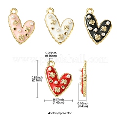 8pcs 4 pendentifs en alliage de couleurs&nbsp;ENAM-FS0001-63