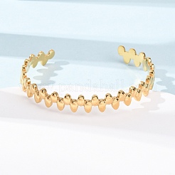 Bracelets manchettes ouverts en acier inoxydable 304 pour femmes&nbsp;BJEW-K293-01B-G