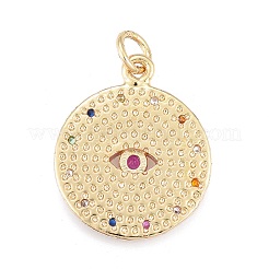 Ottone micro spianare pendenti zirconi&nbsp;KK-O126-04G-02