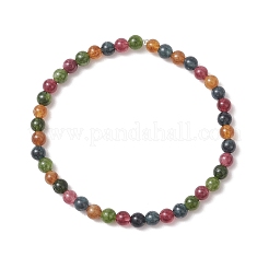 Bracelets extensibles en perles de jade vert naturel imitation tourmaline pour femmes et hommes&nbsp;BJEW-JB13468