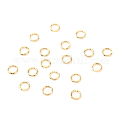 Messing Open Ringe springen, langlebig plattiert, runden Ring, echtes 18k vergoldet, 21 Gauge, 5x0.7 mm, Innendurchmesser: 3.6 mm