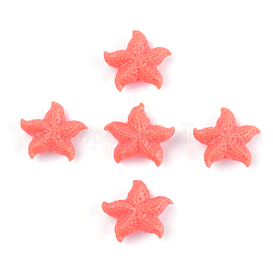 Perline corallo sintetico, tinto, stelle marine / stelle marine, pomodoro, 14x16x6mm, Foro: 1 mm