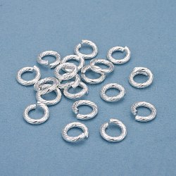 304 anello di salto in acciaio inossidabile, anelli di salto aperti, argento, 10x2mm, diametro interno: 6mm, 12 gauge