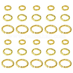 Anelli di salto aperti in ferro da 90 pz 3 stili, nichel libero, anello di torsione, oro, 6~10x1.2mm, diametro interno: 3.5~7.5mm, 30pcs / style