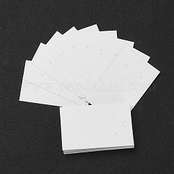 Carte d'affichage boucle d'oreille de papier, utilisé pour pendentifs et boucles d'oreilles, blanc, 80x50mm
