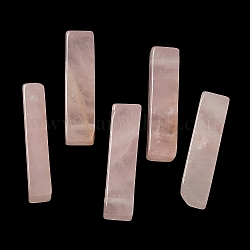 Ciondoli quazo rosa naturale, ciondoli rettangolari, 39~40x9.5~10x8~8.5mm, Foro: 1.8~2 mm